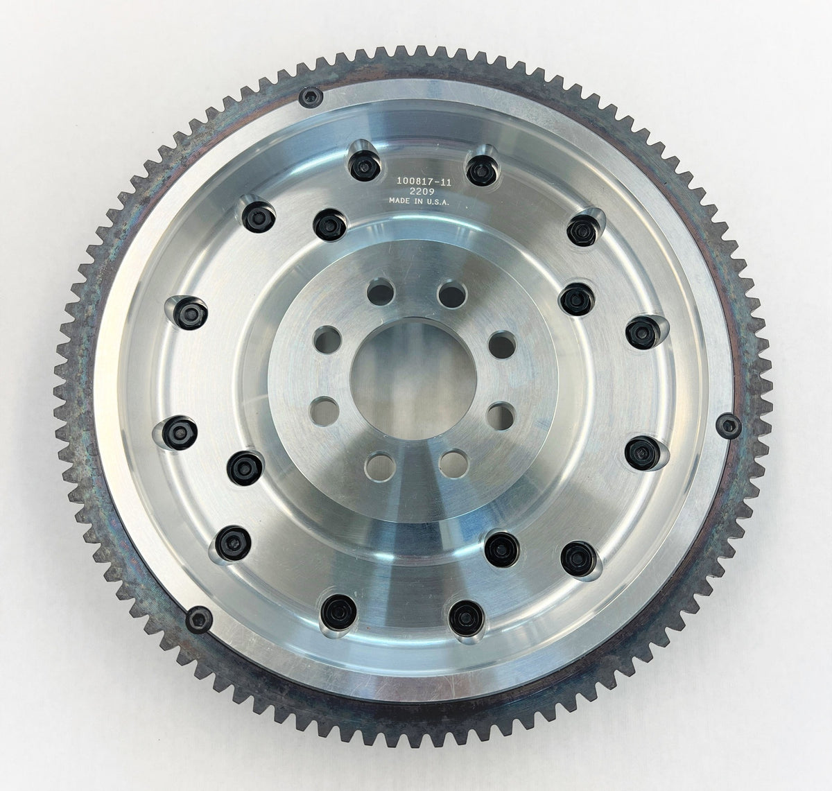 Aasco 100817-11 lightweight billet aluminum flywheel - back side